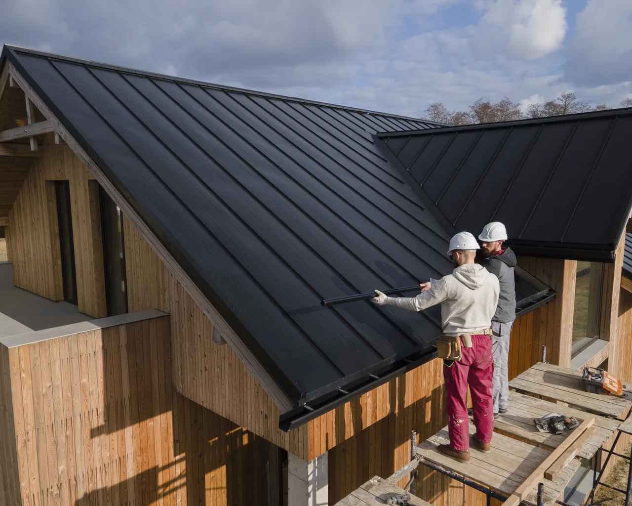 Two Builders Doing Home Extension