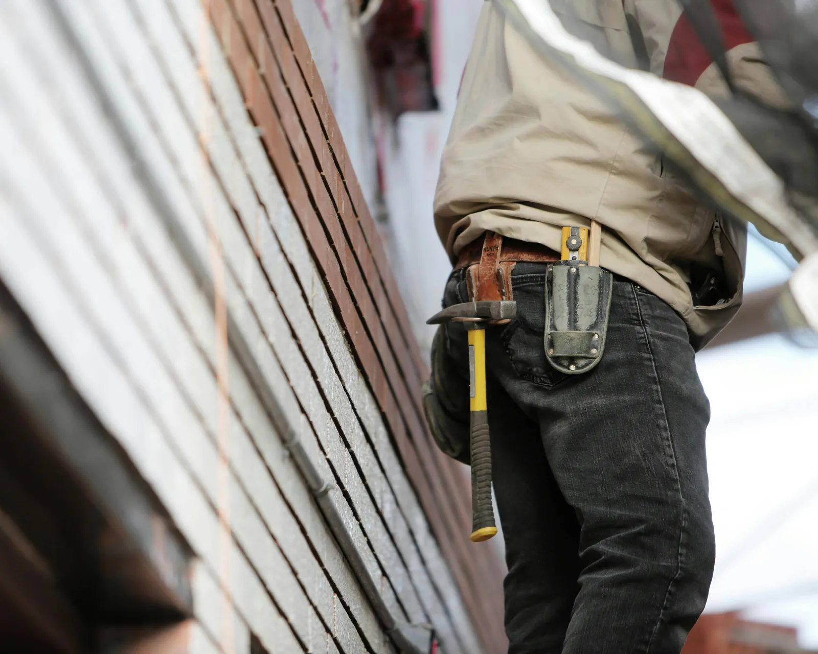 Builder On Ladder