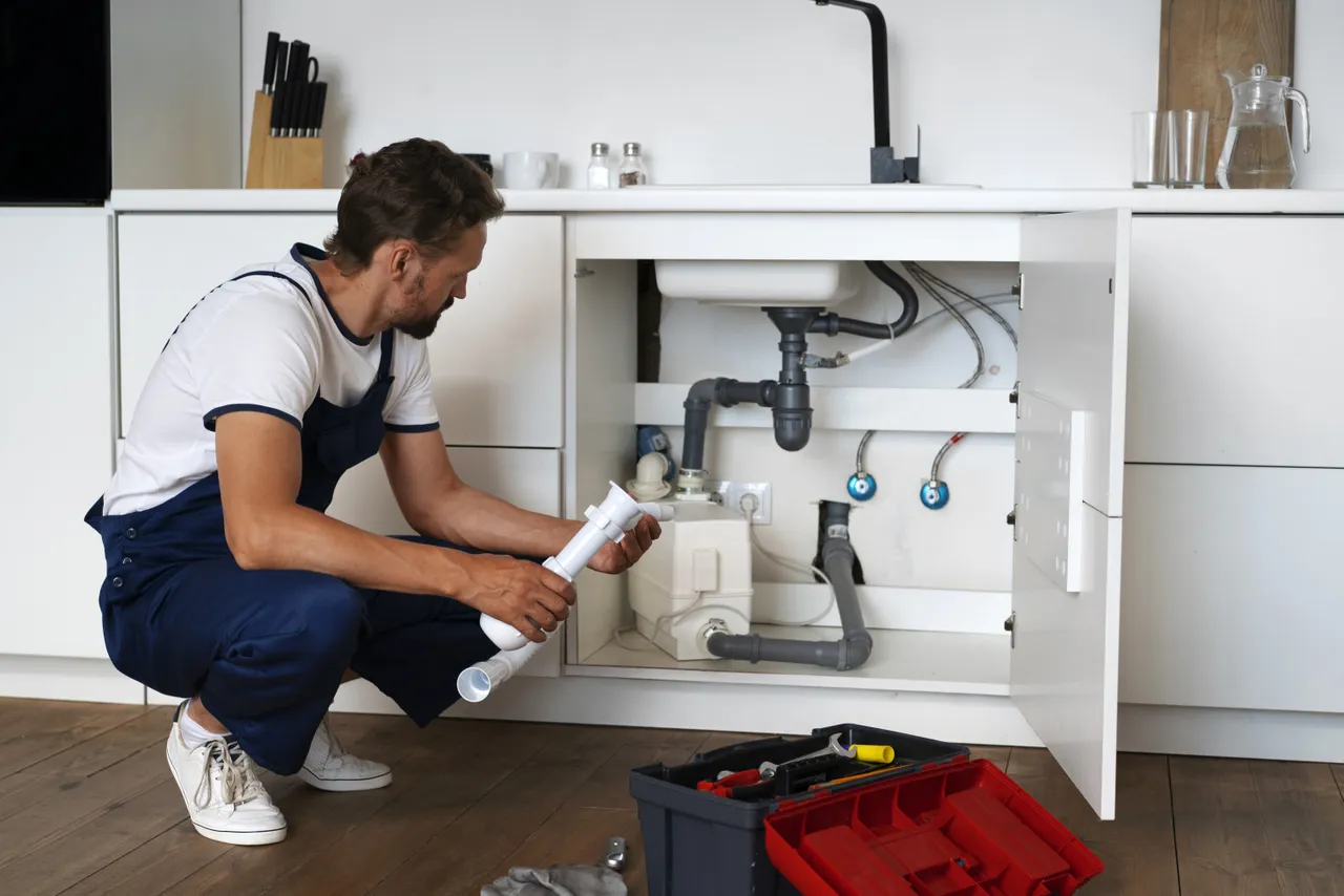 Plumber Doing His Job