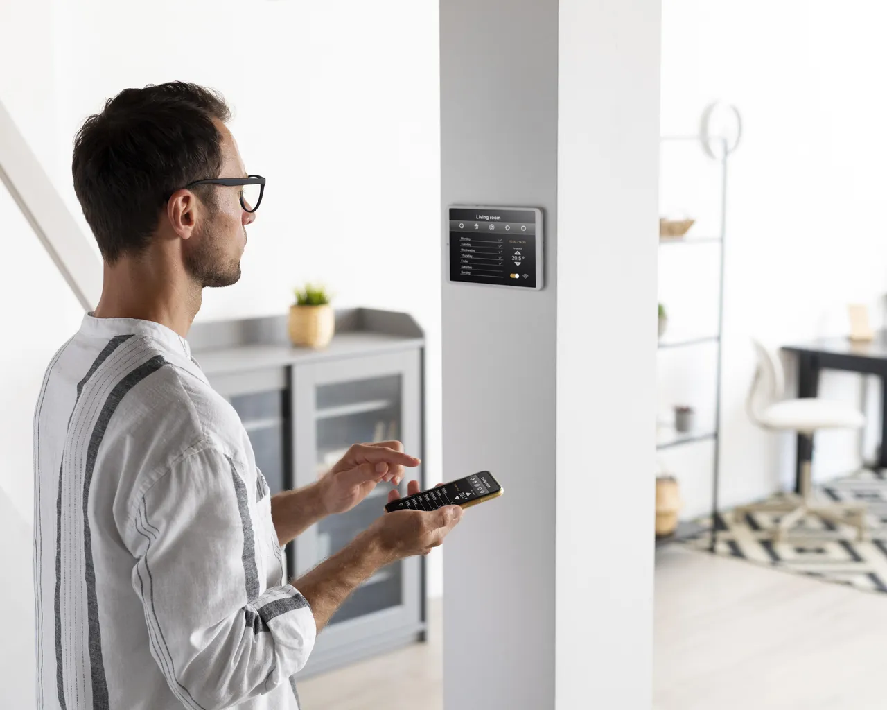 Person Using Alarm System