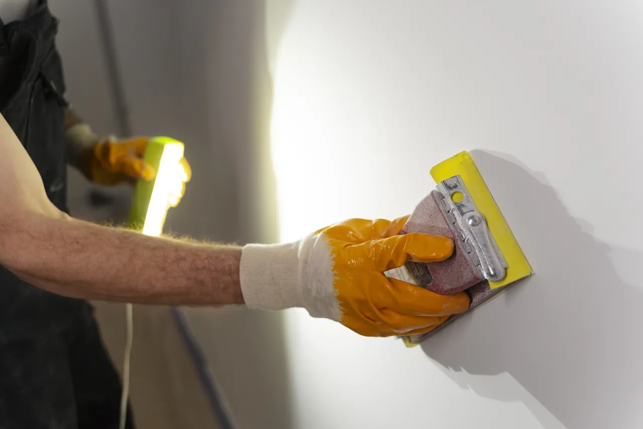 Construction Worker Plastering